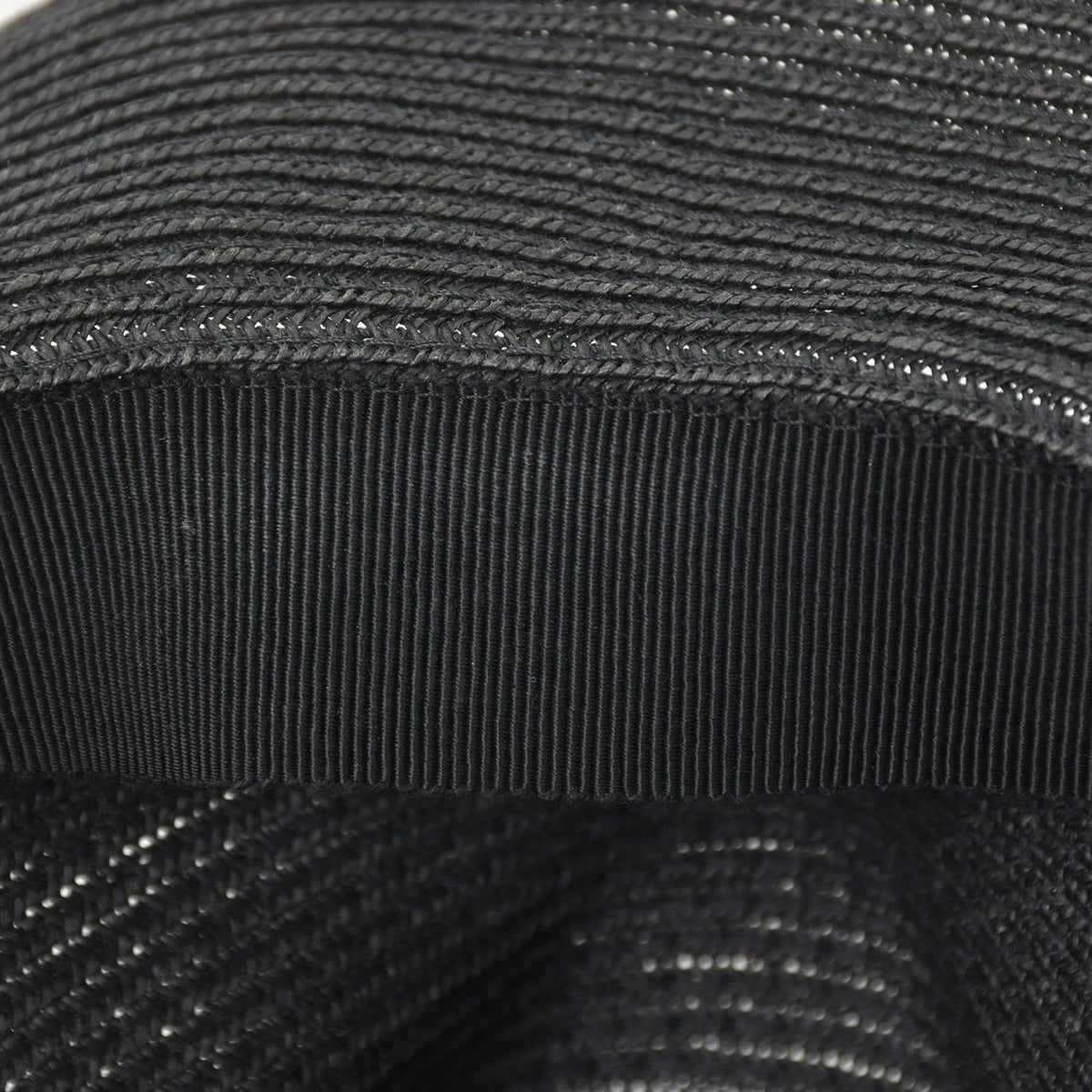 Hermes Hat 57 Straw Hat Black Gray — view 4