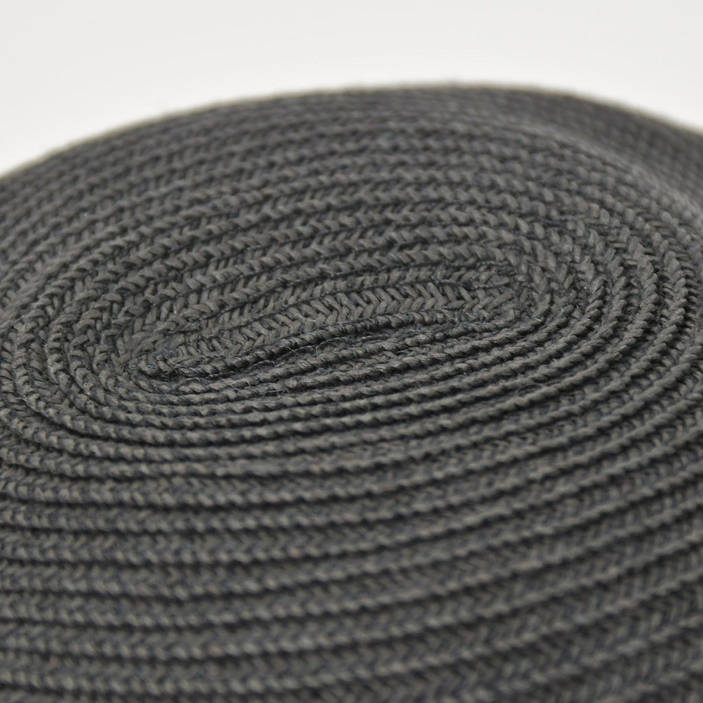 Hermes Hat 57 Straw Hat Black Gray — view 5