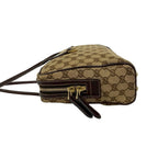 Gucci GG Logo Pattern Canvas Leather Tote Shoulder Bag Brown — view 5
