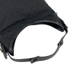 Gucci GG Logo Pattern Canvas Leather Shoulder Bag Tote Black — view 4