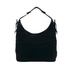 Gucci GG Logo Pattern Canvas Leather Shoulder Bag Tote Black — view 3