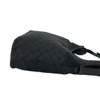 Gucci GG Logo Pattern Canvas Leather Shoulder Bag Tote Black — view 6