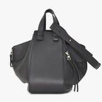 Loewe Hammock Black Shoulder Bag Silver