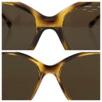 Chanel CC Logo Brown Gold Acetate Metal Sunglasses Eyewear — view 5