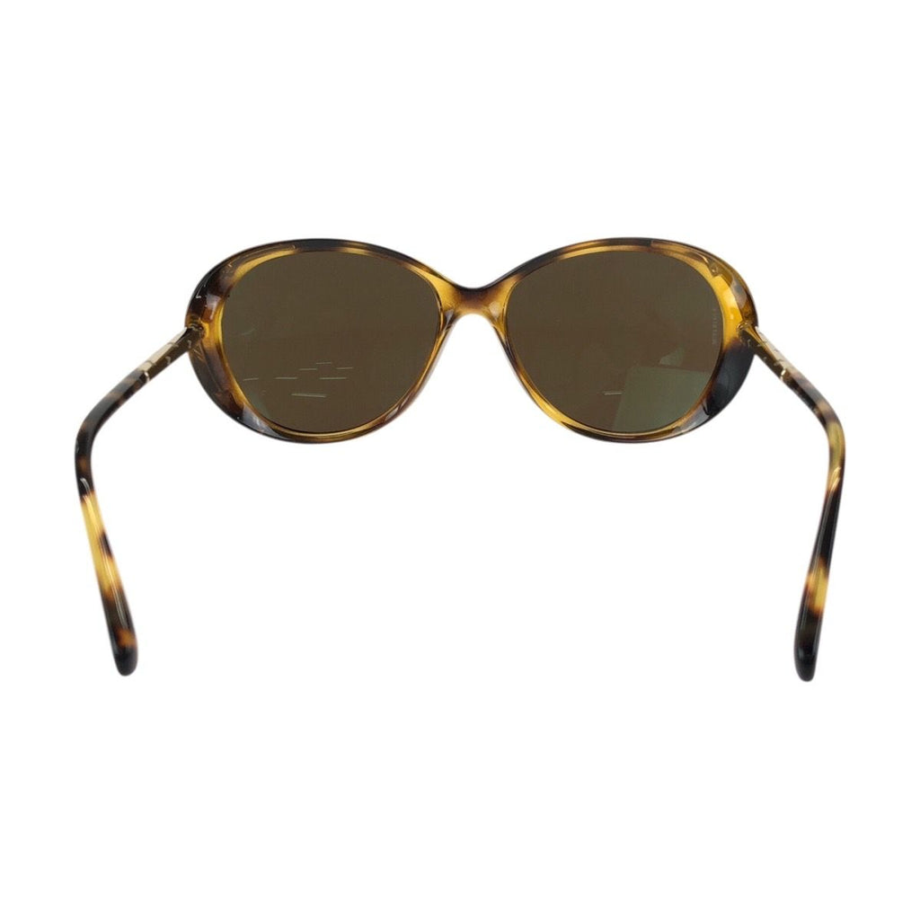Chanel CC Logo Brown Gold Acetate Metal Sunglasses Eyewear — view 3