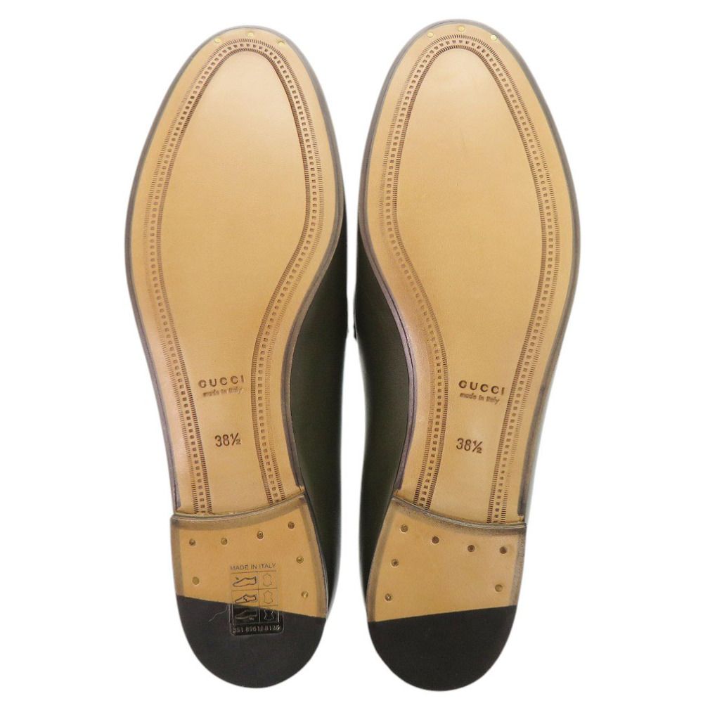 Gucci Jordan Horsebit Guccissima Leather 38.5 Olive Loafers — view 5