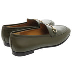 Gucci Jordan Horsebit Guccissima Leather 38.5 Olive Loafers — view 3