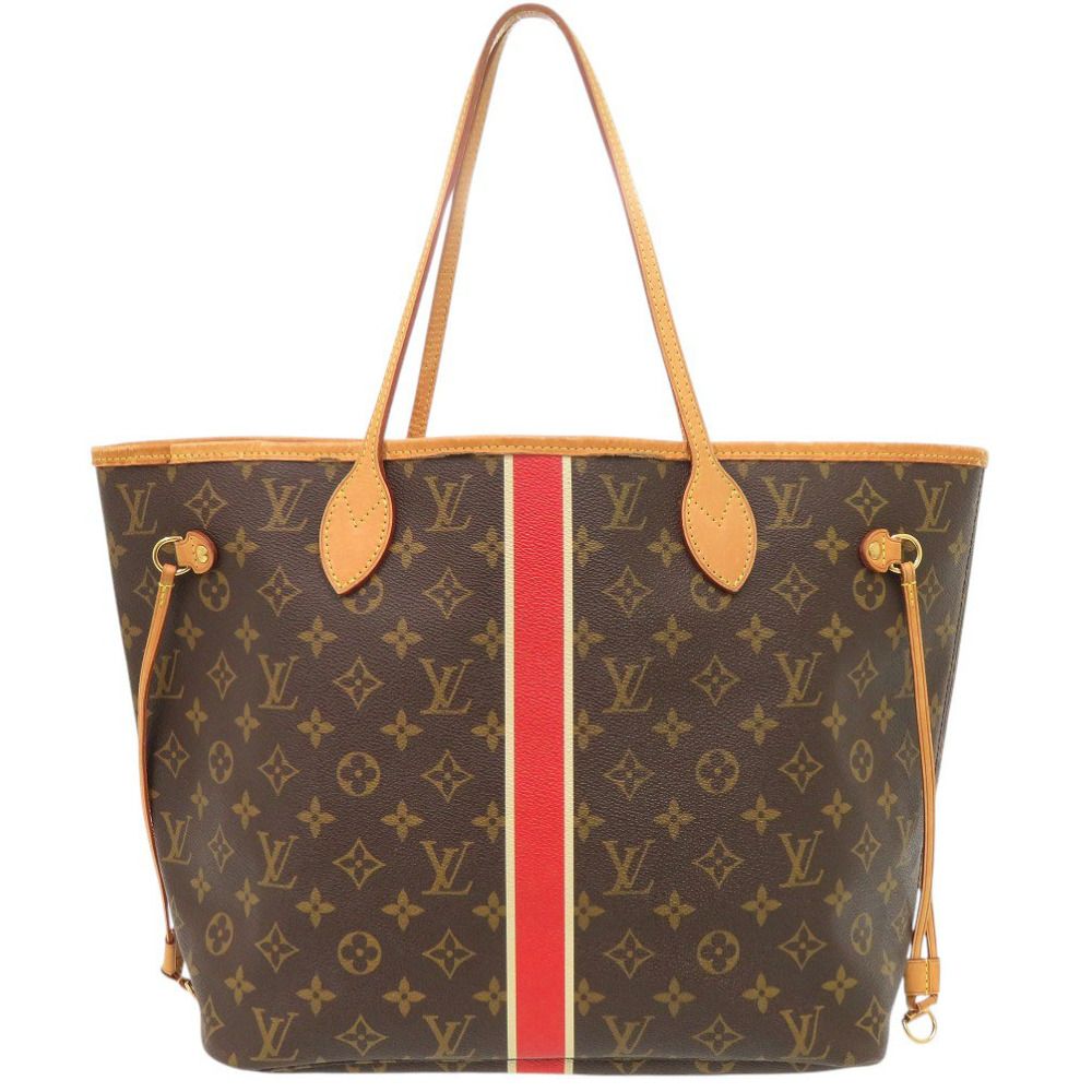 Louis Vuitton Neverfull MM Monogram Red Tote — view 2