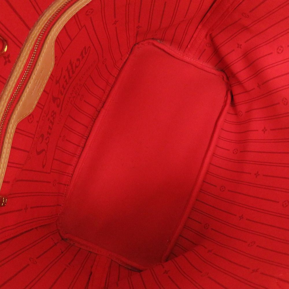 Louis Vuitton Neverfull MM Monogram Red Tote — view 5