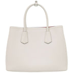 Prada 2-Way Saffiano Triangle Leather Ivory Handbag — view 2