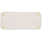 Prada 2-Way Saffiano Triangle Leather Ivory Handbag — view 3