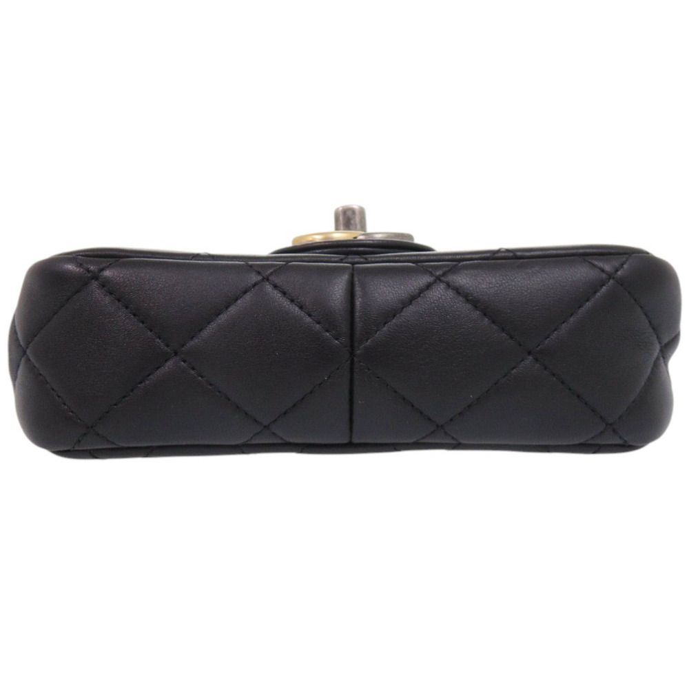 Chanel Quilted Clip Coco Lambskin Black Chain Shoulder — view 3