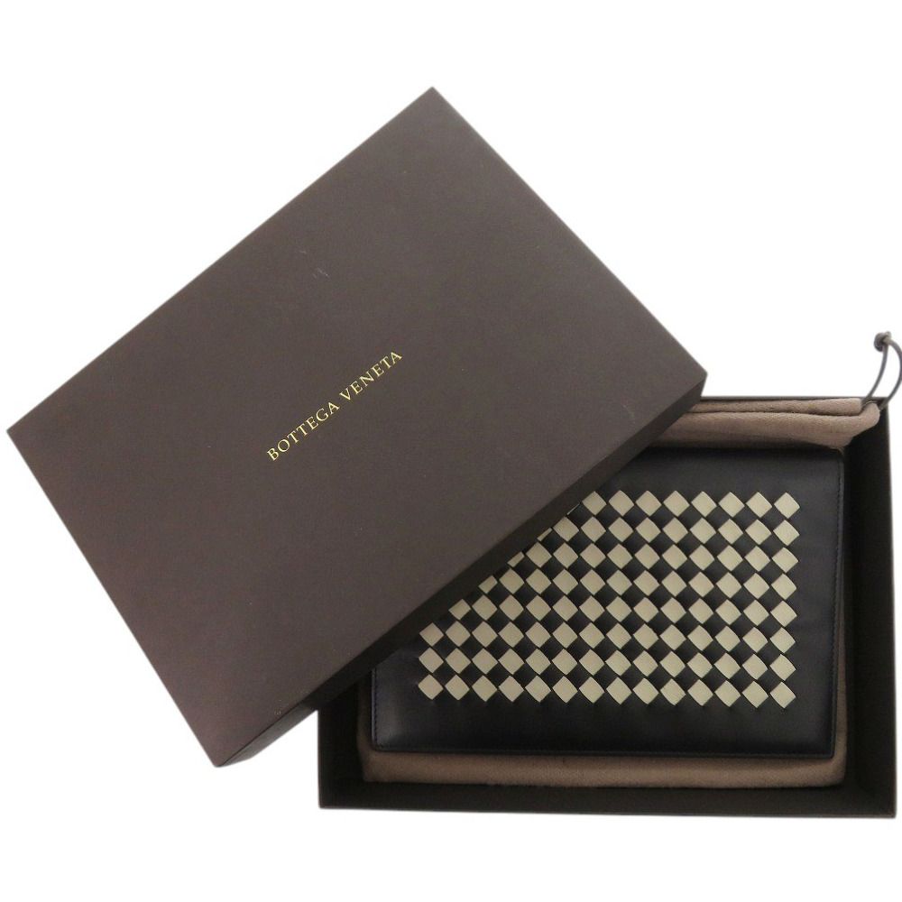 Bottega Veneta Intrecciato Leather Black Notebook Cover Agenda — view 2