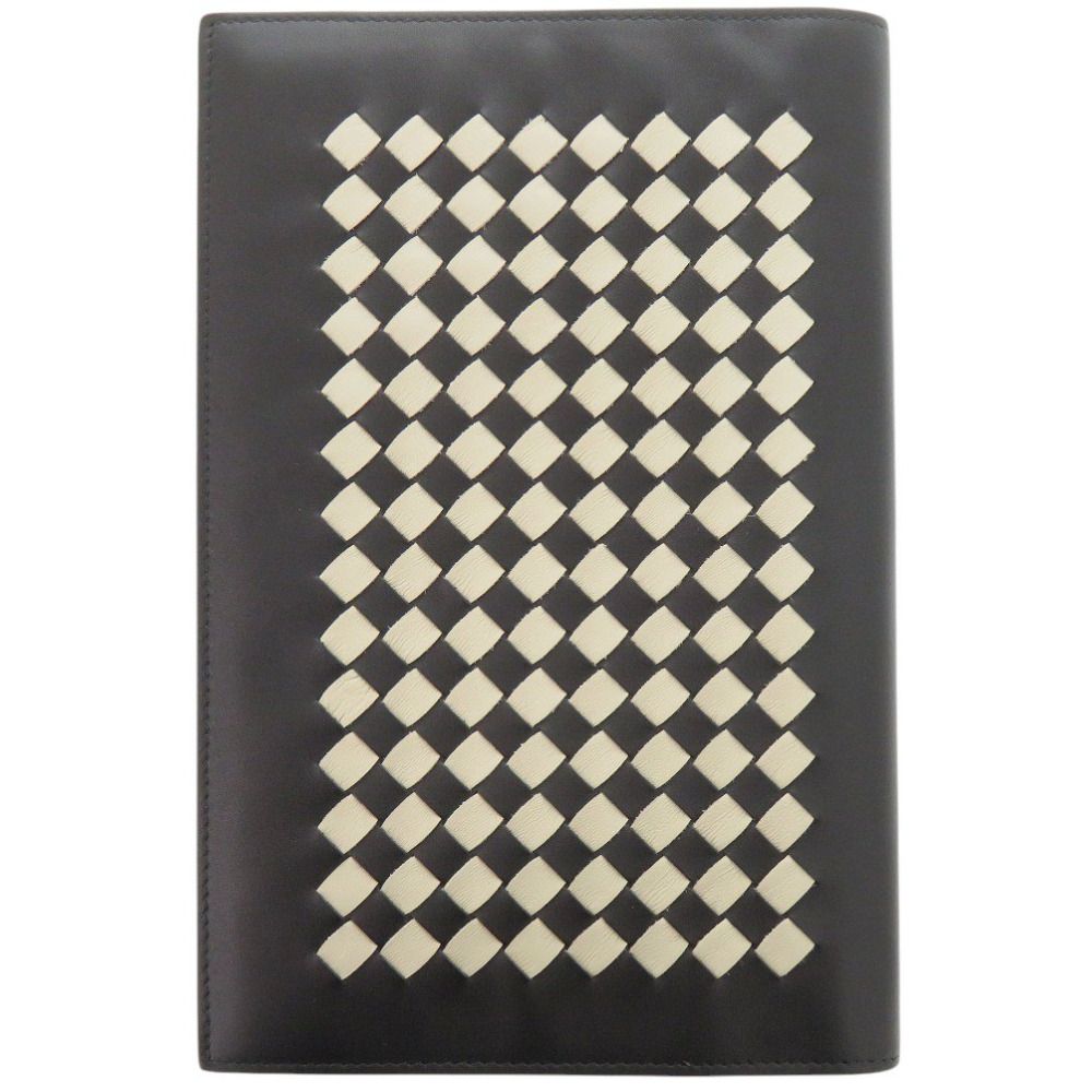 Bottega Veneta Intrecciato Leather Black Notebook Cover Agenda — view 3