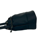 Saint Laurent Vintage YSL Logo Nylon Leather Drawstring Shoulder Bag Navy — view 5