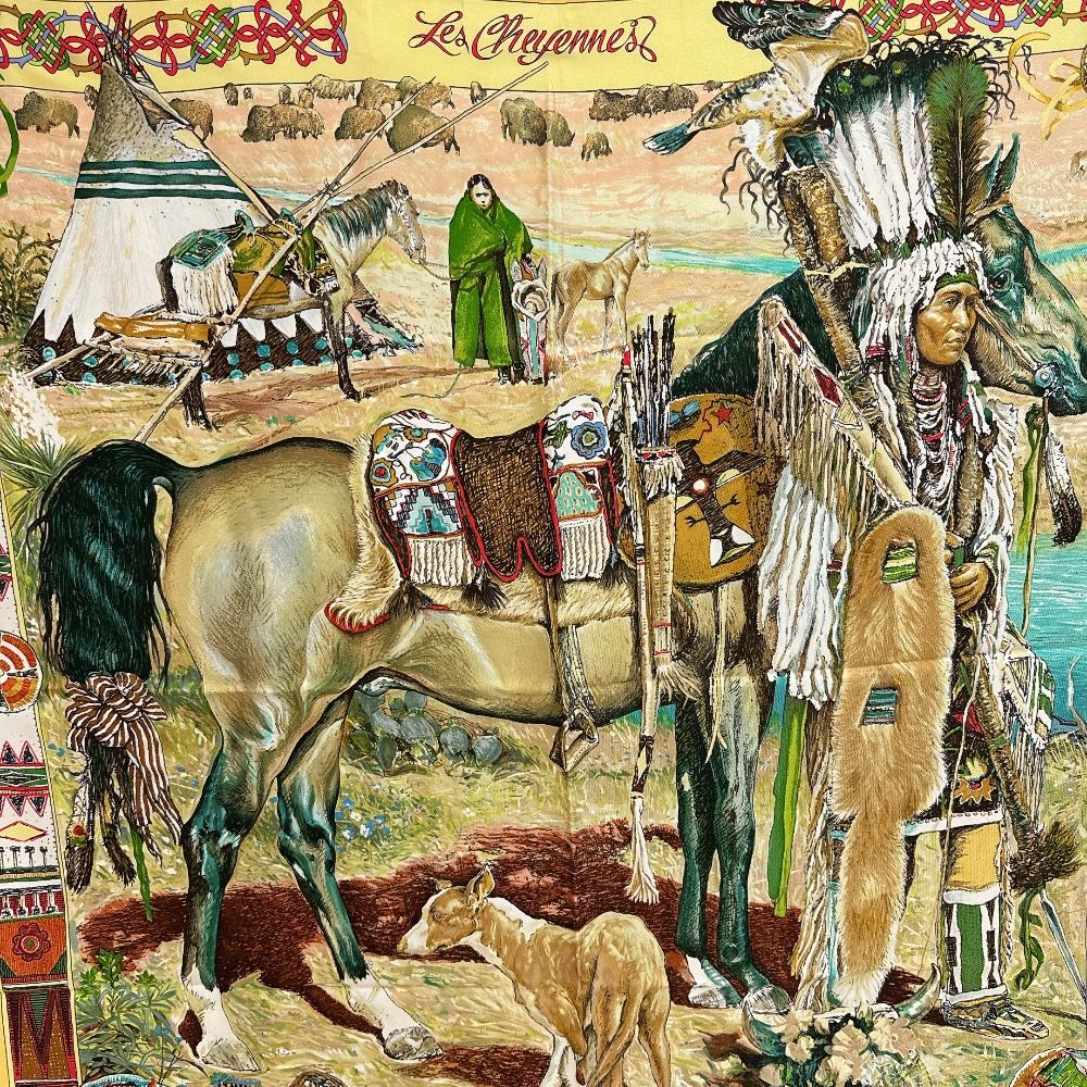 Hermes Carre 90 les Cheyenne Scarf — view 7