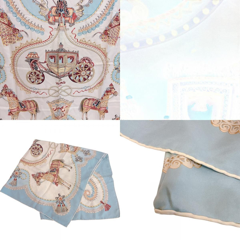 Hermes Paperoles Carriage Pattern Carre 90 Scarf — view 7