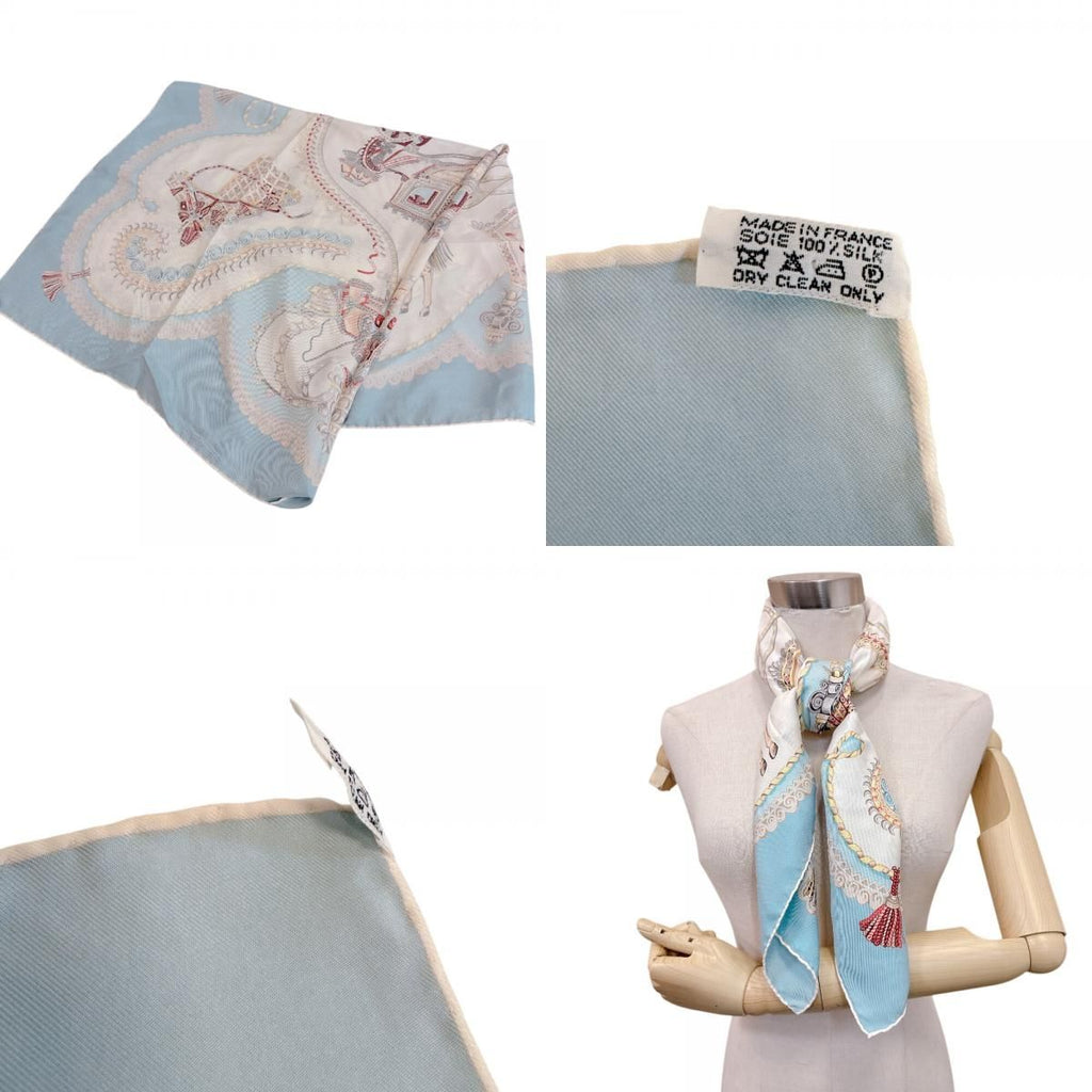 Hermes Paperoles Carriage Pattern Carre 90 Scarf — view 8