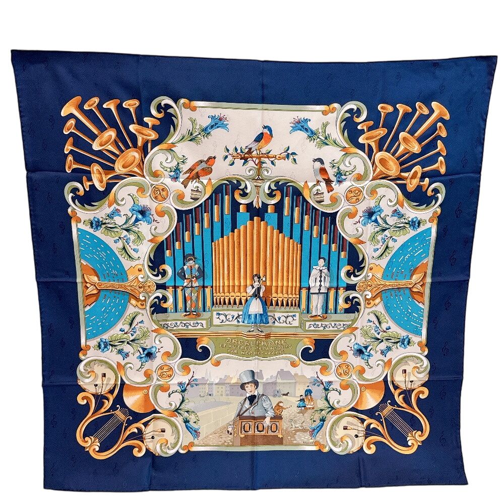 Hermes Shawl Carre 90 Orgauphone Et Autres Mecaniques Pipe Organ and Mechanical — view 2