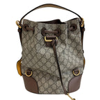 Gucci Drawstring Shoulder Bag Tiger GG Supreme