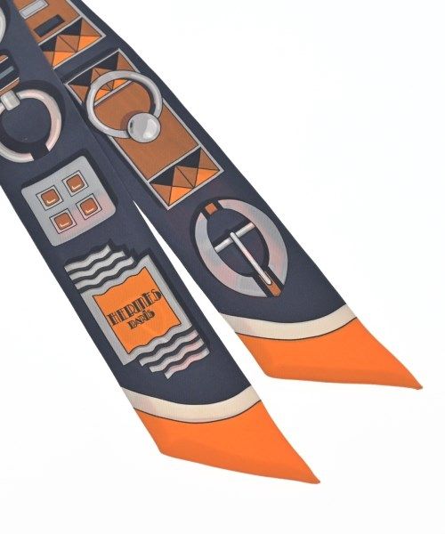 Hermes Bandana Scarf Navy — view 4