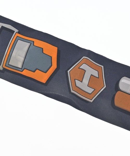 Hermes Bandana Scarf Navy — view 7