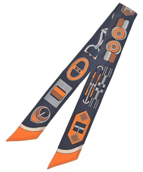 Hermes Bandana Scarf Navy — view 2