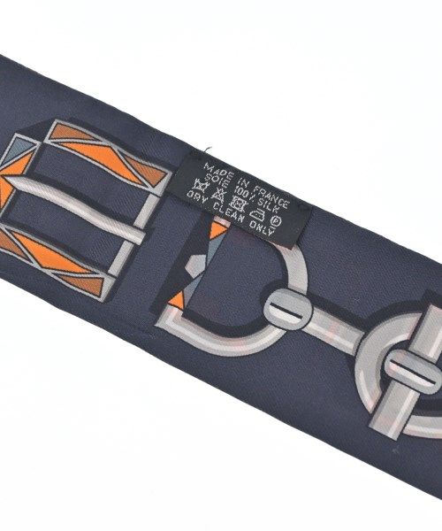 Hermes Bandana Scarf Navy — view 6