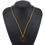 Hermes Series Gold Plated Leather Necklace — view 2