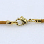 Hermes Series Gold Plated Leather Necklace — view 5