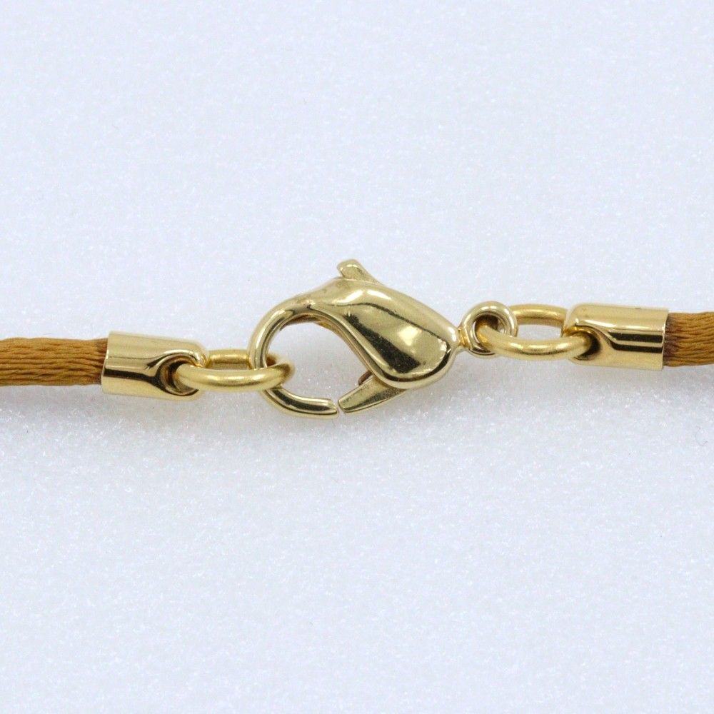 Hermes Series Gold Plated Leather Necklace — view 5