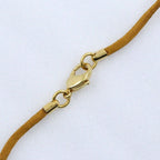 Hermes Series Gold Plated Leather Necklace — view 4