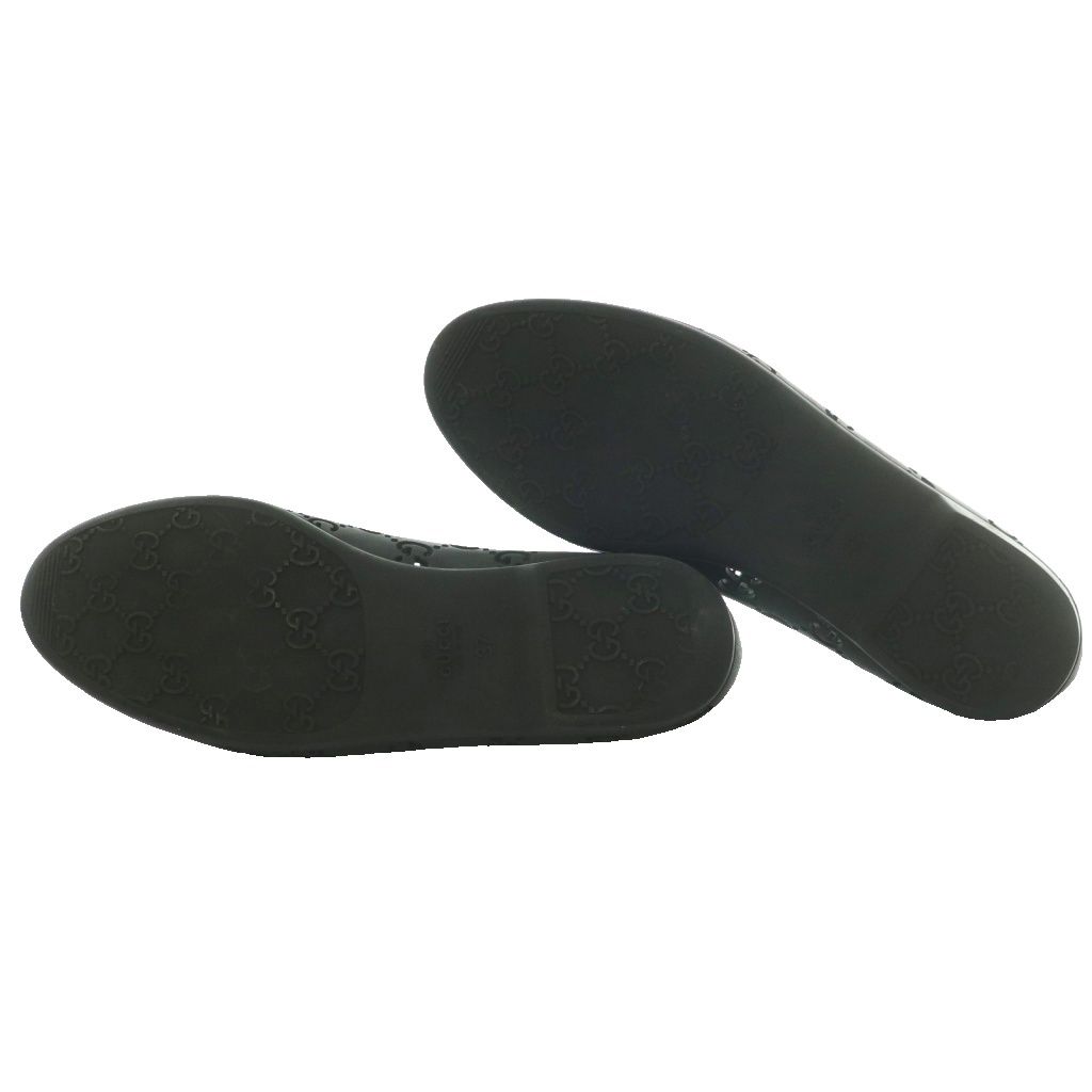 Gucci GG Pattern Rubber Shoes Flat Logo Interlocking One Color 37 Black SS — view 6