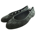Gucci GG Pattern Rubber Shoes Flat Logo Interlocking One Color 37 Black SS