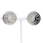 Hermes Series Metal Silver Earrings