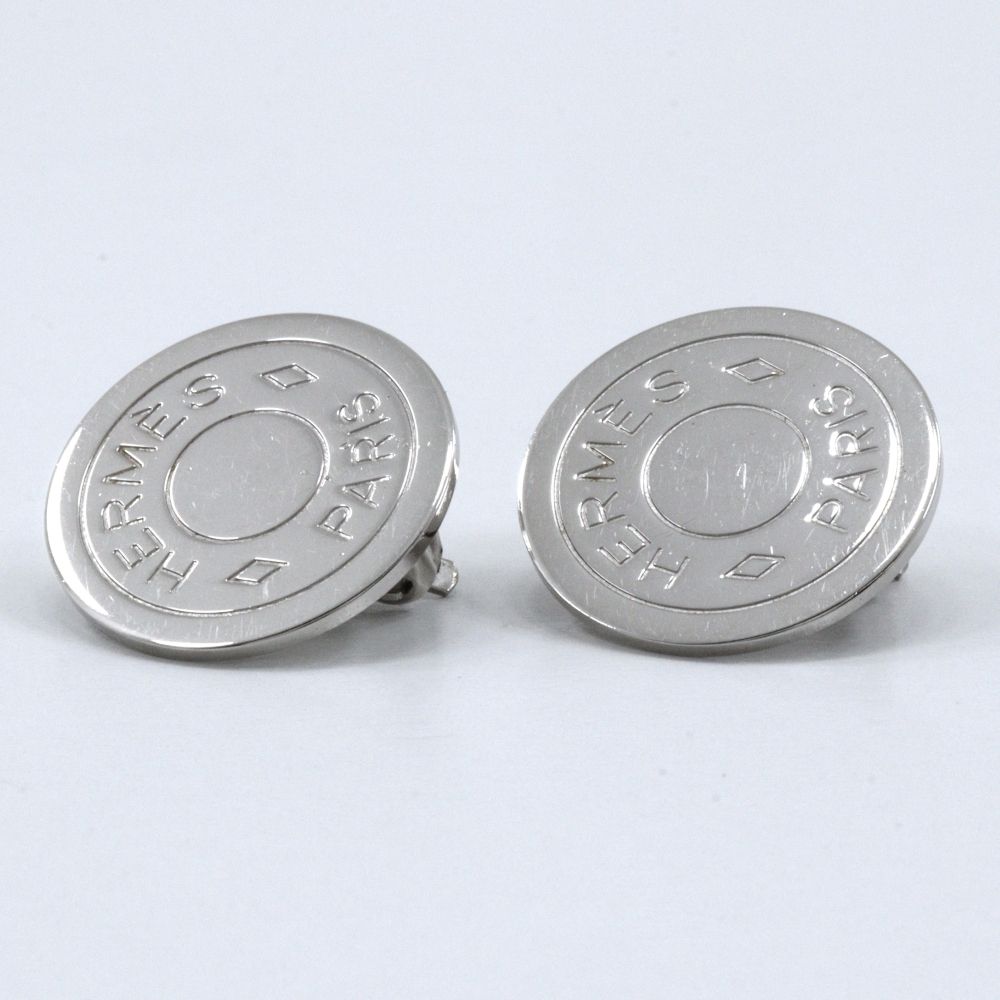 Hermes Series Metal Silver Earrings — view 4