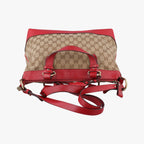 Gucci Valentine Heart Charm Beige Red Canvas Leather Keychain — view 8