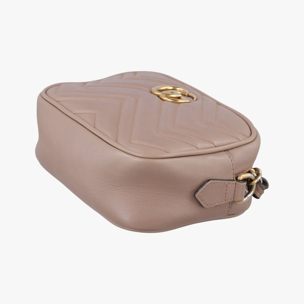 Gucci GG Marmont Beige Leather Shoulder — view 4