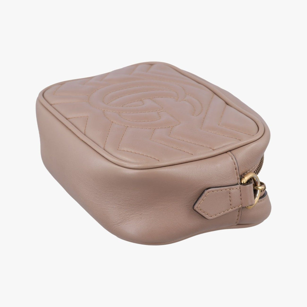 Gucci GG Marmont Beige Leather Shoulder — view 6