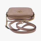 Gucci GG Marmont Beige Leather Shoulder — view 8