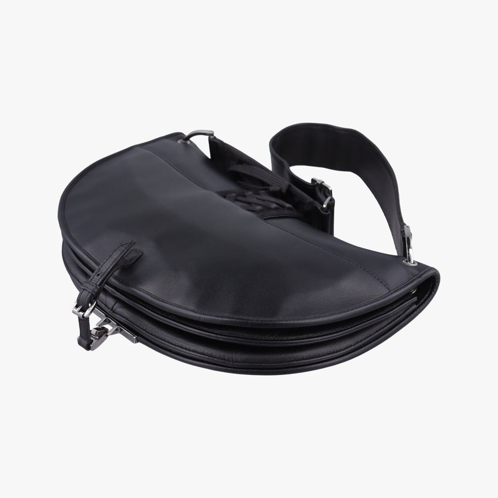 Dior a Dos Mitt It Corset Hobo Black Leather — view 6