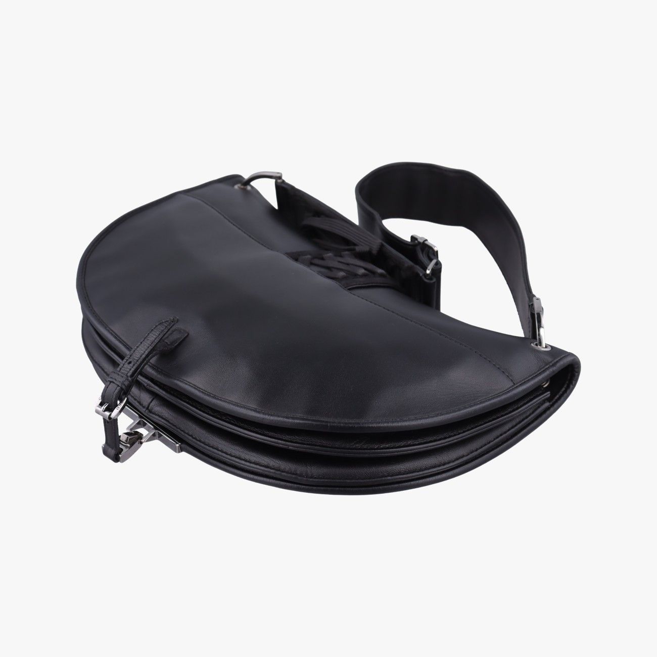 Dior a Dos Mitt It Corset Hobo Black Leather — view 6