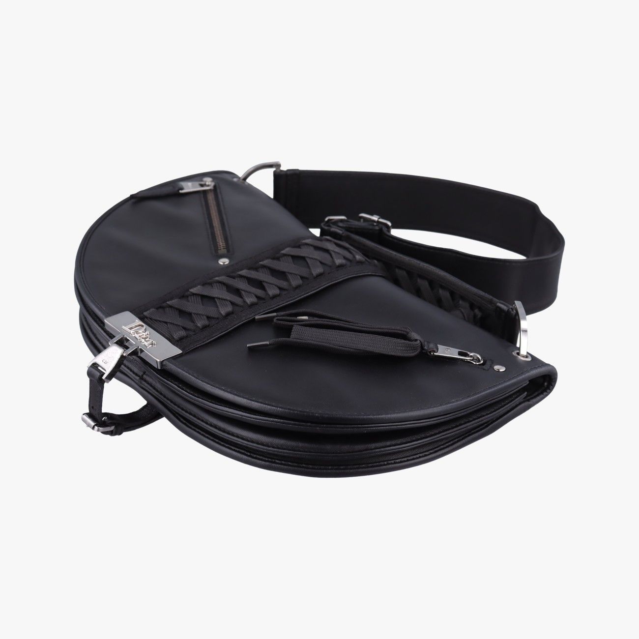Dior a Dos Mitt It Corset Hobo Black Leather — view 4