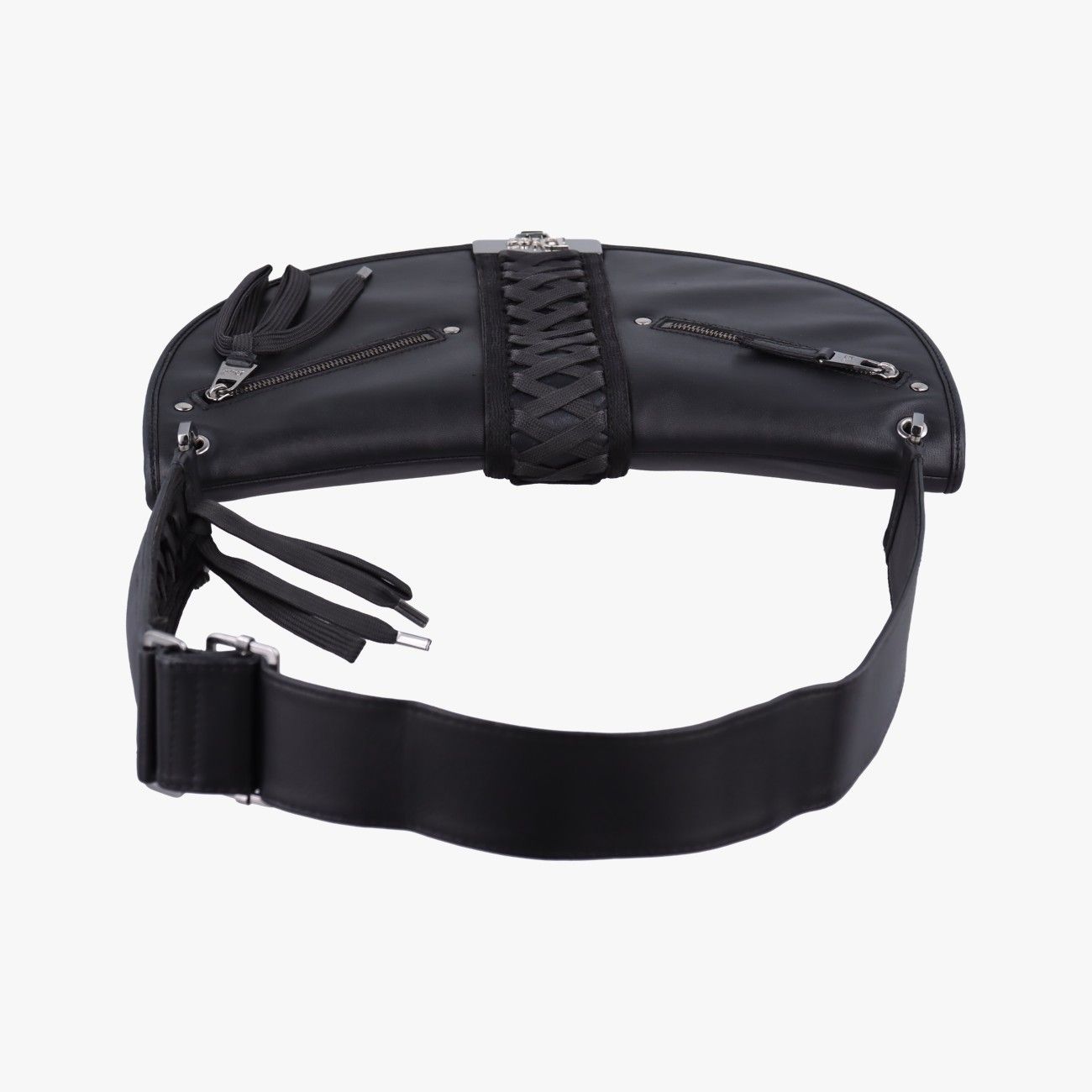 Dior a Dos Mitt It Corset Hobo Black Leather — view 8
