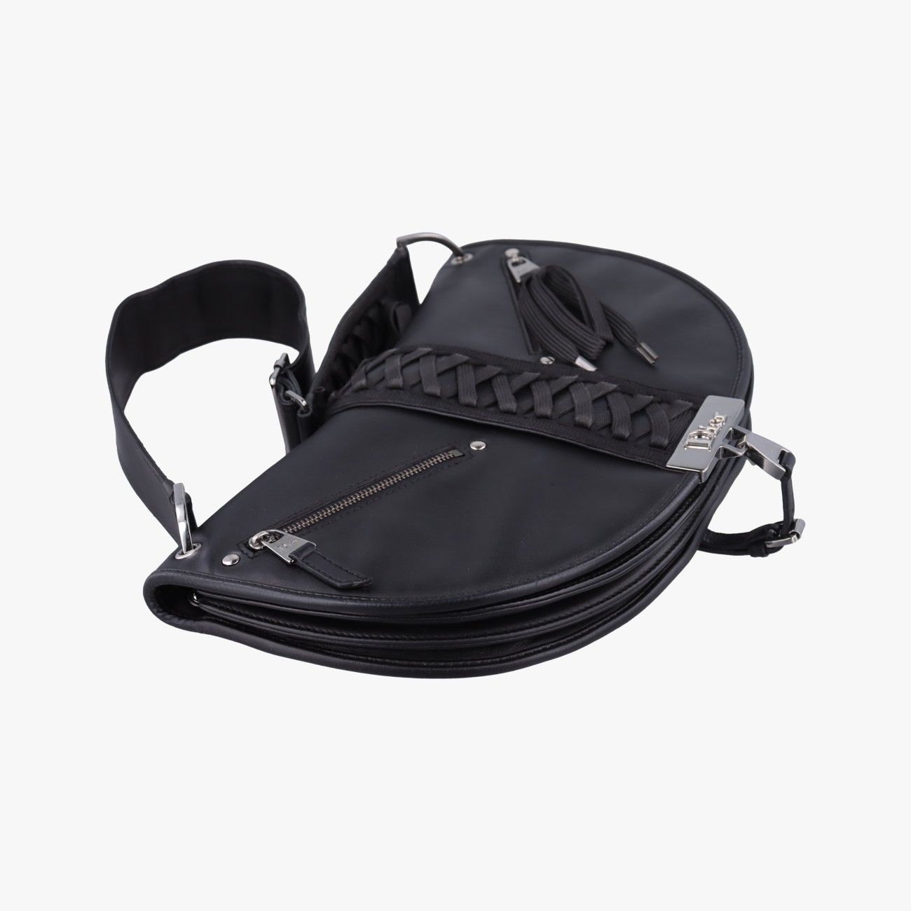 Dior a Dos Mitt It Corset Hobo Black Leather — view 5