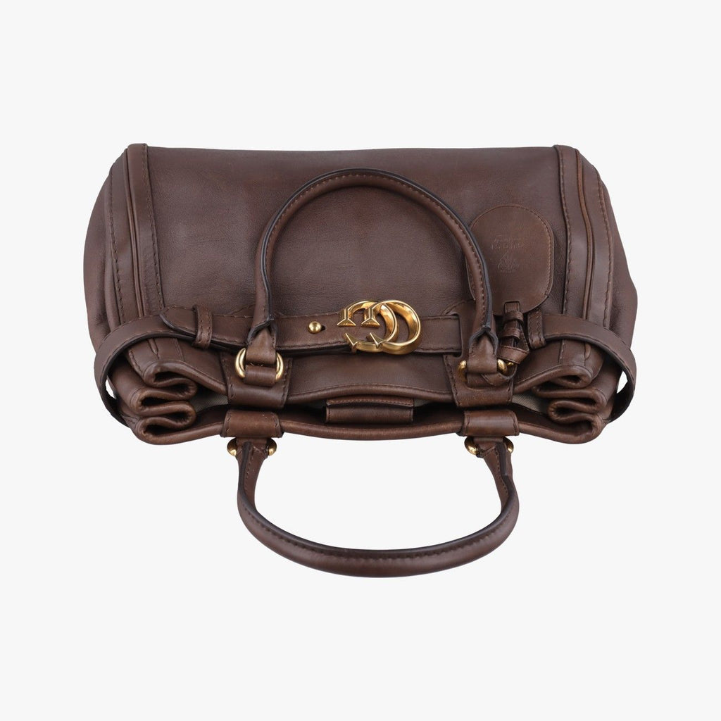 Gucci GG Running Camel Leather Handbag — view 8