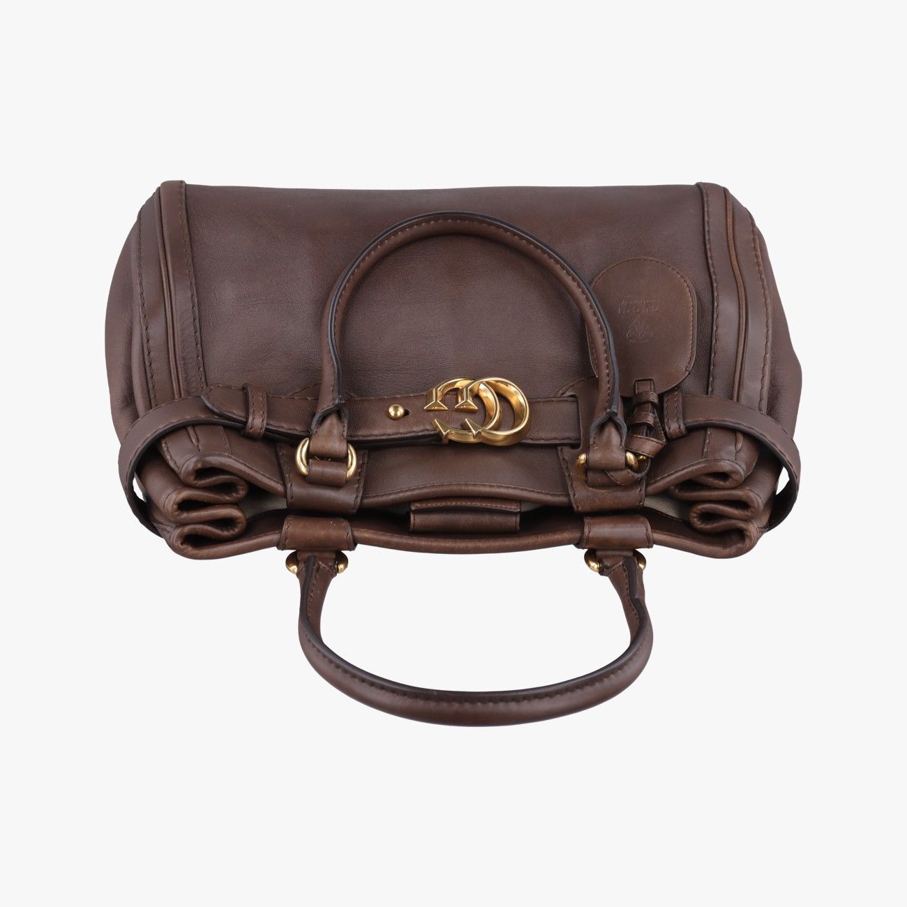 Gucci GG Running Camel Leather Handbag — view 8
