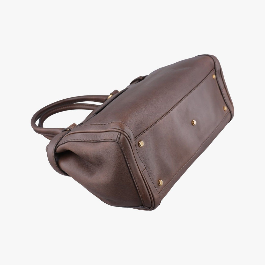 Gucci GG Running Camel Leather Handbag — view 7