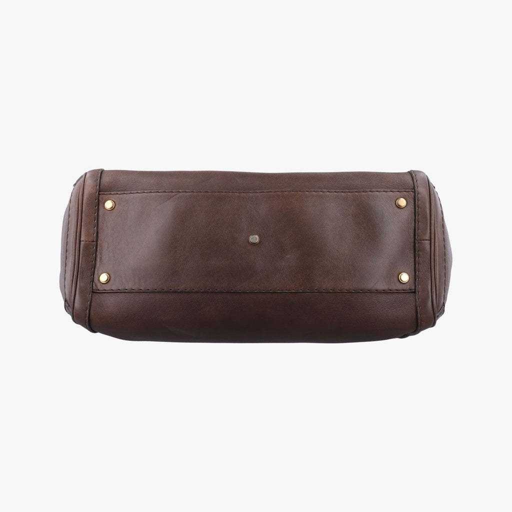 Gucci GG Running Camel Leather Handbag — view 3