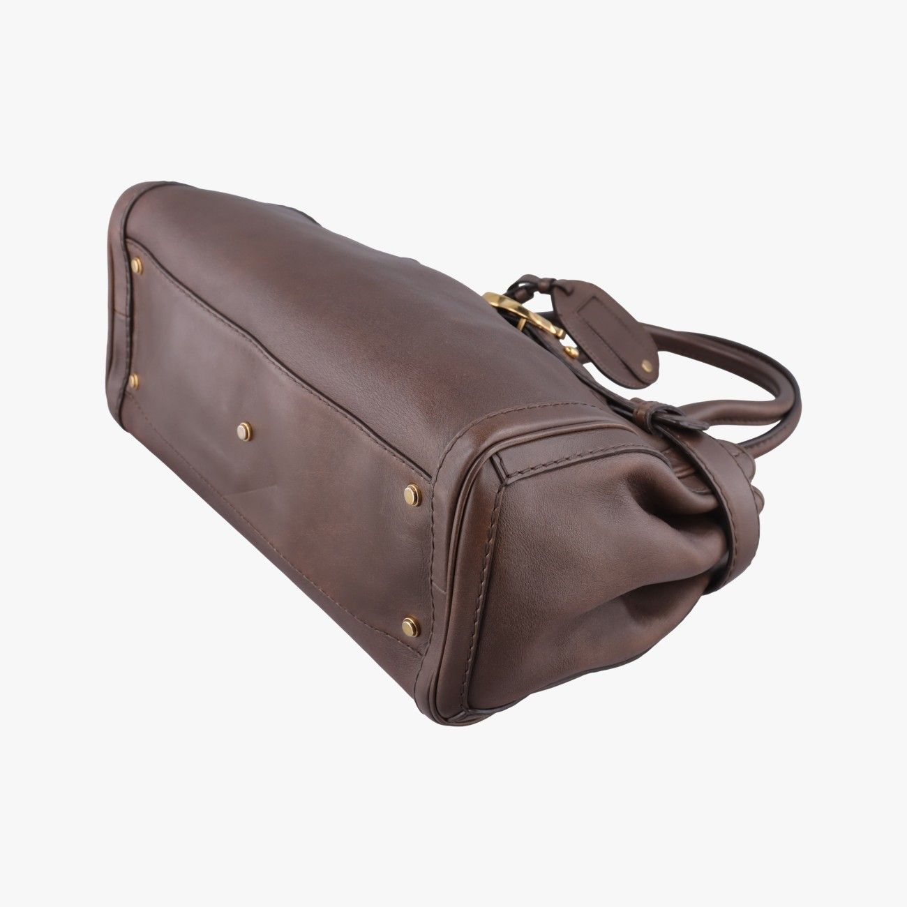 Gucci GG Running Camel Leather Handbag — view 4